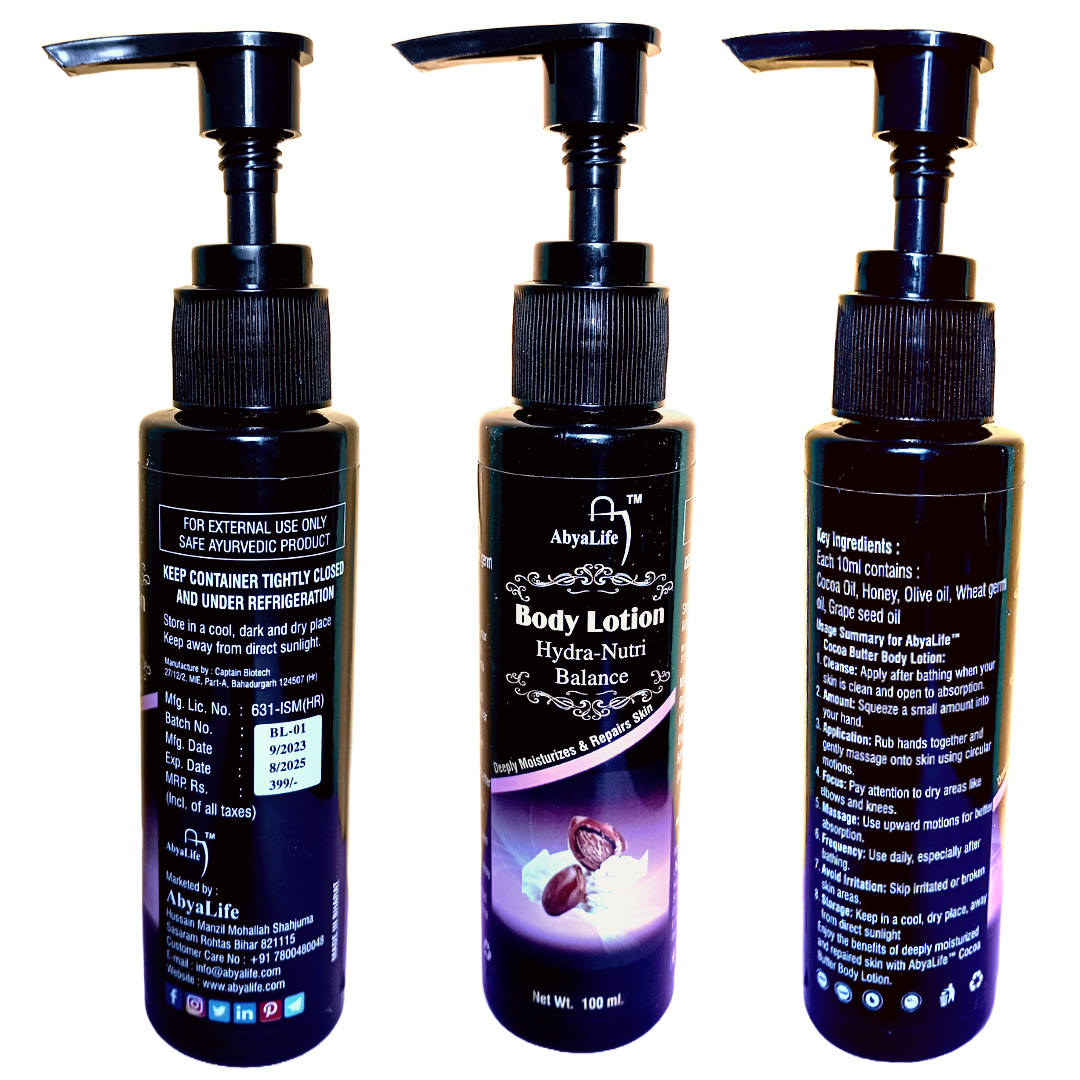 Nourishing Body Lotion - Hydrate & Rejuvenate Your Skin | AbyaLife - AbyaLife