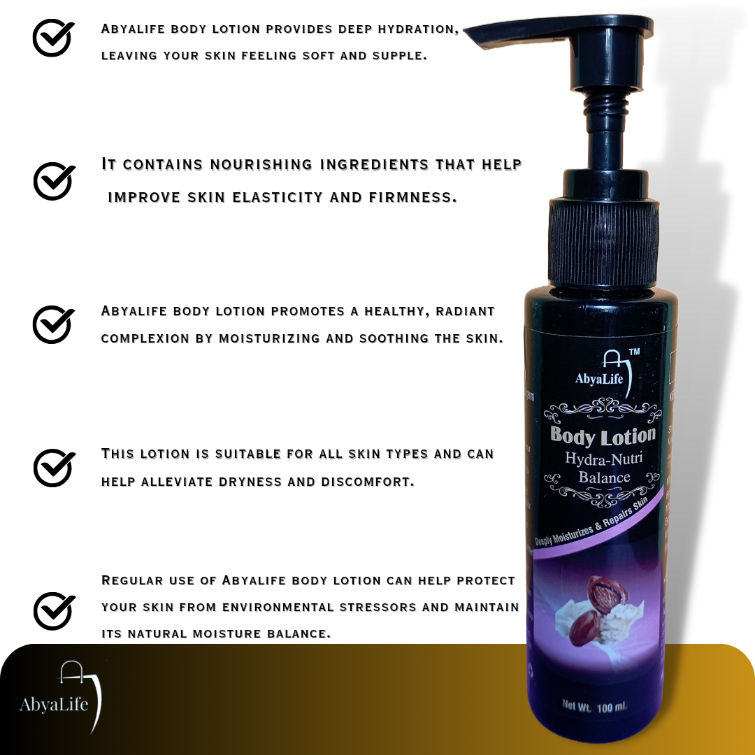 Nourishing Body Lotion - Hydrate & Rejuvenate Your Skin | AbyaLife - AbyaLife
