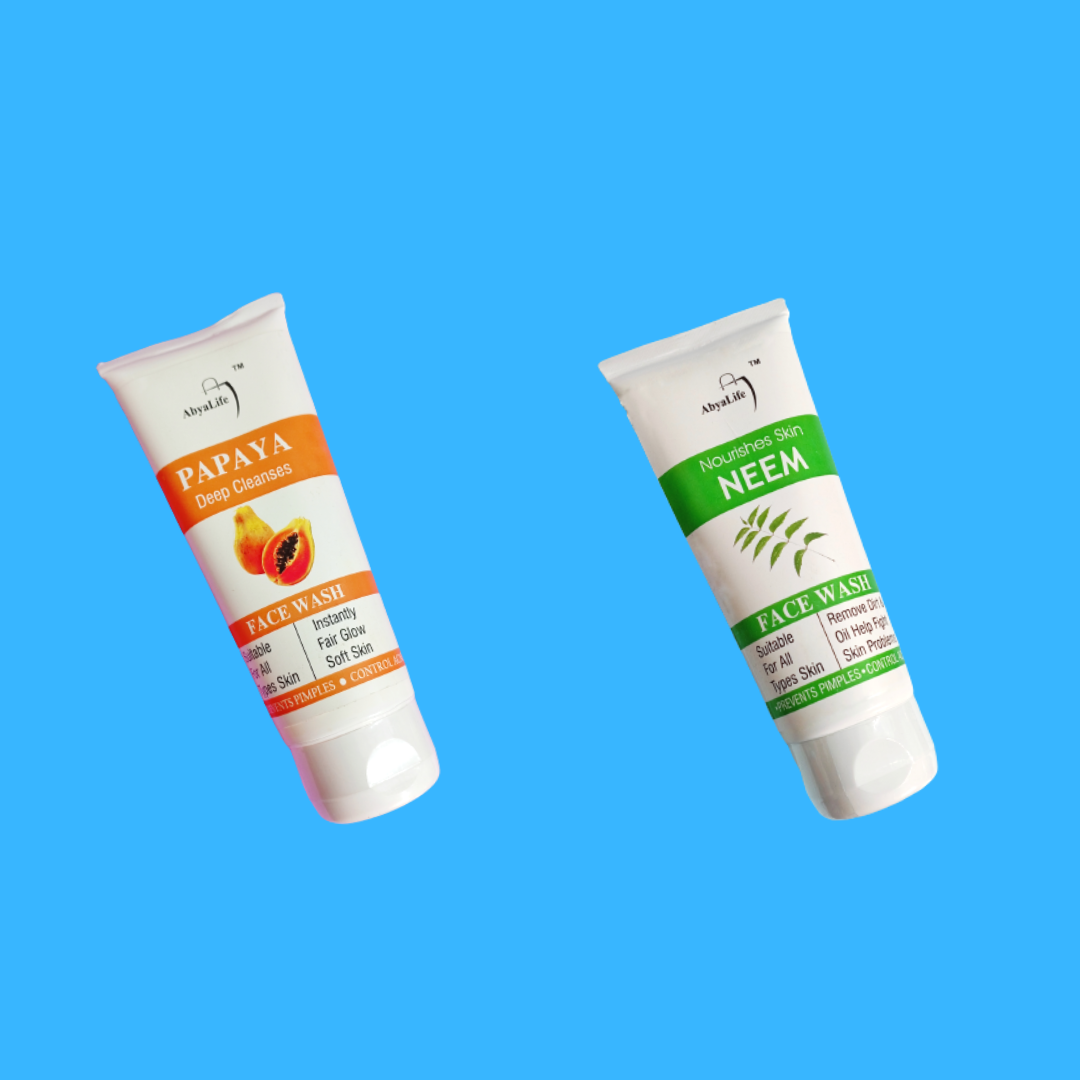 Abyalife Papaya Neem Facewash Combo - Cleanse, Nourish, and Glow - AbyaLife