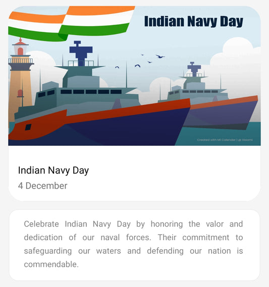 Indian Navy Day - AbyaLife