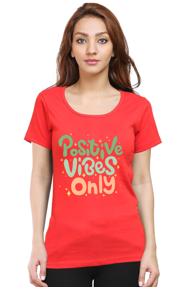 Positive vibes only t-shirt for women