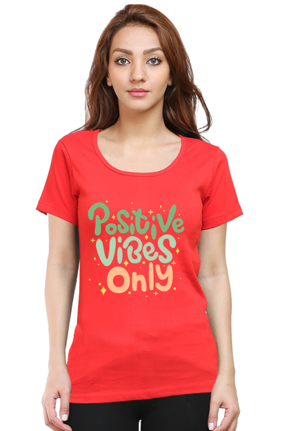 Positive vibes only t-shirt for women