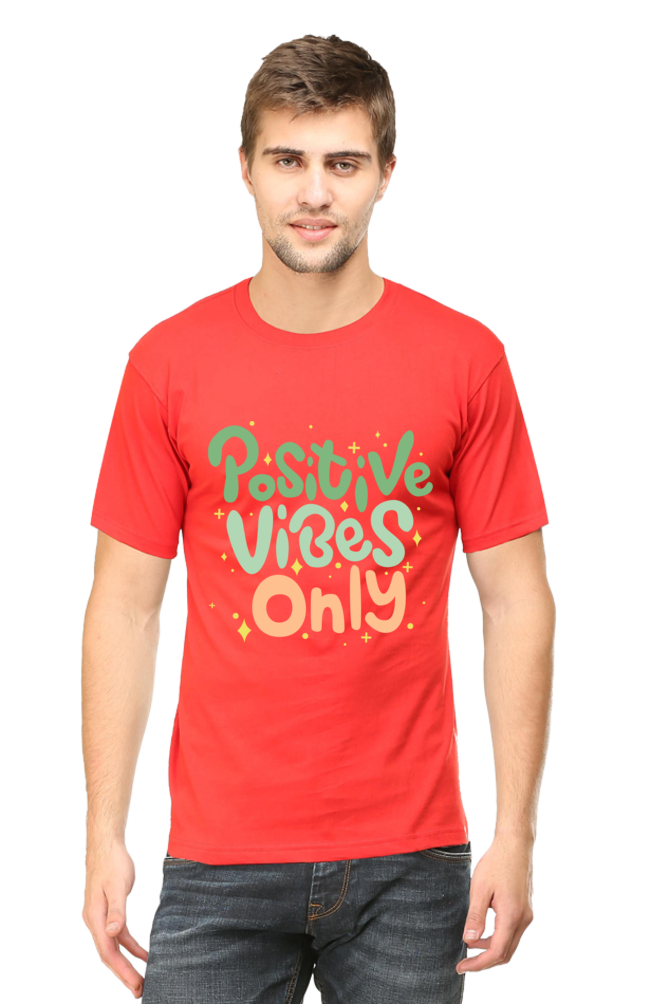 Positive vibes only t-shirt for Men's