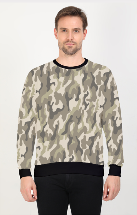 Camouflage All Over Print Sweatshirt: Unisex & Trendy - AbyaLife