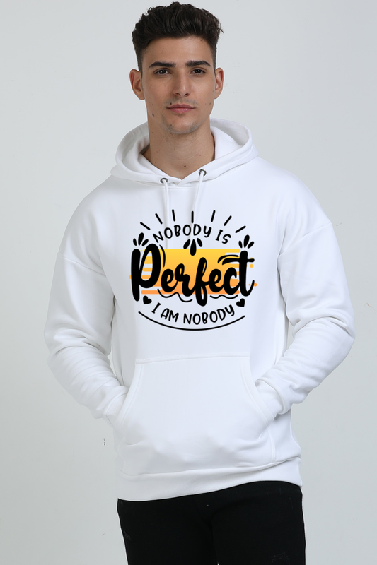 Oversized Hooded Sweatshirt: Nobody's Perfect, I'm Nobody