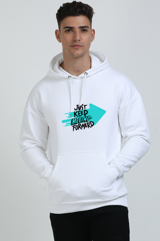 Oversized Hooded Sweatshirt: Keep Moving Forward