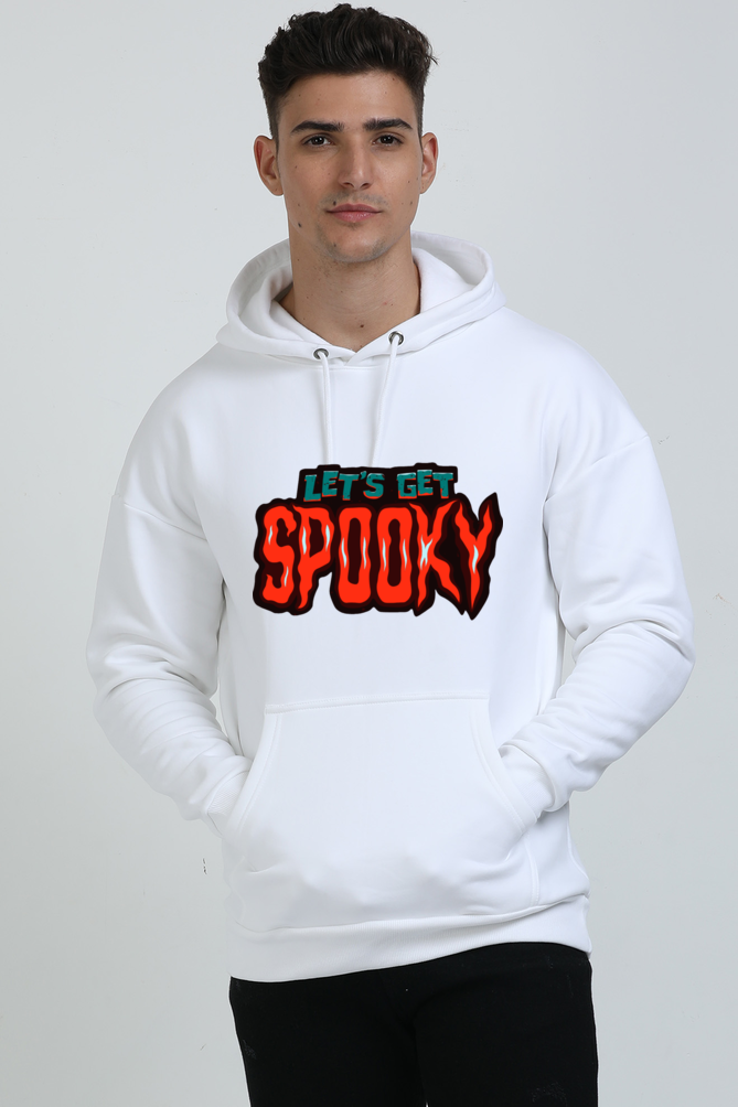 Minimalist Halloween Typography Hoodie: White Background - AbyaLife