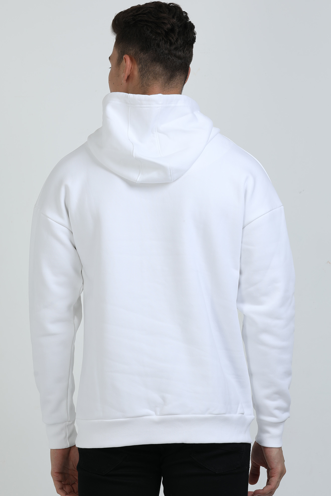 Minimalist Halloween Typography Hoodie: White Background - AbyaLife