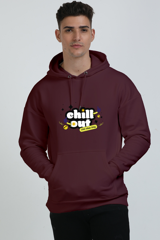 Oversized Retro Chill Hoodie: Unisex White Sweatshirt