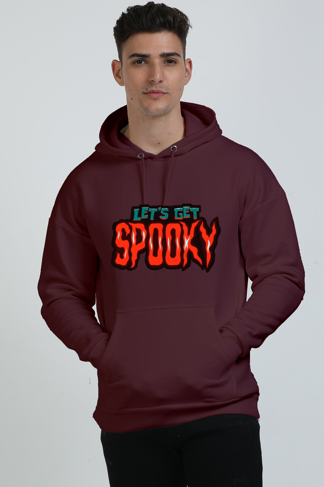 Minimalist Halloween Typography Hoodie: White Background - AbyaLife