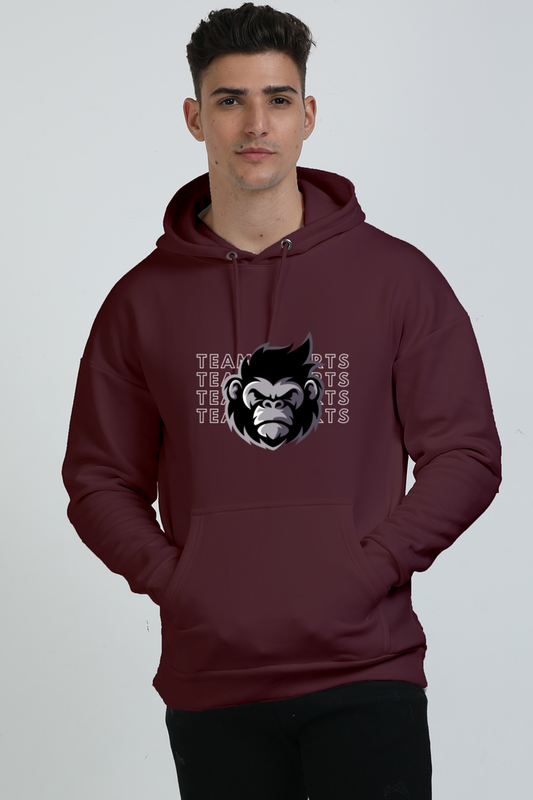 Oversized Monkey Face Team Support Hoodie | Unisex Sweatshirt