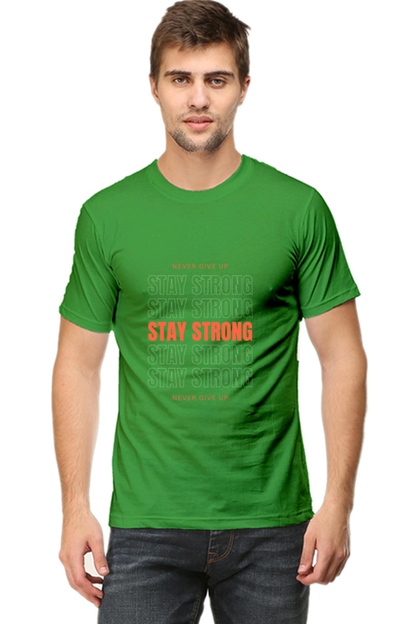 Orange and White Simple Stay Strong T-Shirt: Inspiring and Stylish