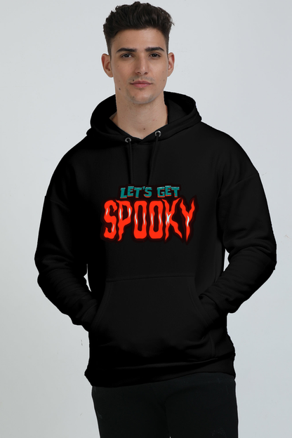 Minimalist Halloween Typography Hoodie: White Background