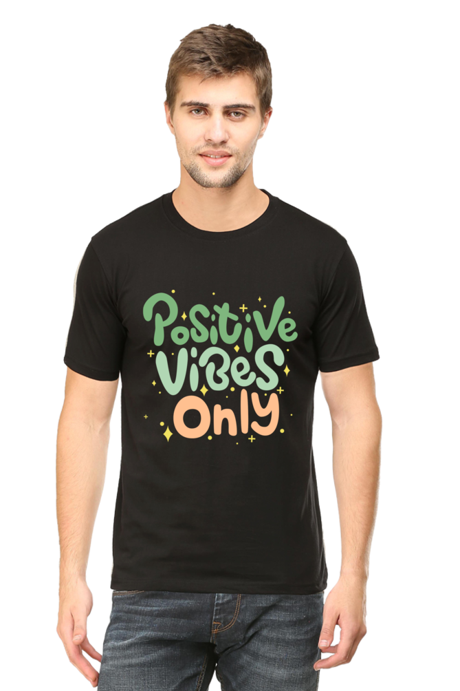 Positive vibes only t-shirt for Men's