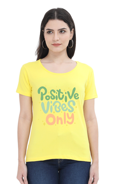 Positive vibes only t-shirt for women