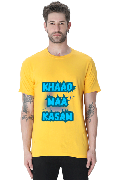 Funny Hindi T-Shirt Khao Maa Kasam