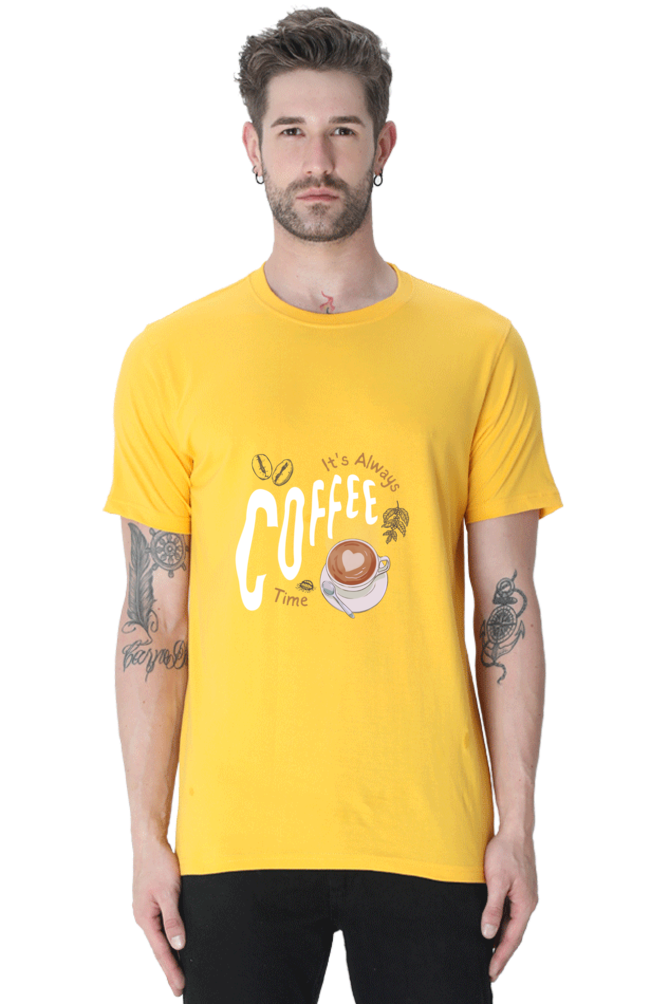 Rustic Coffee Lover T-Shirt: Black, White, and Brown