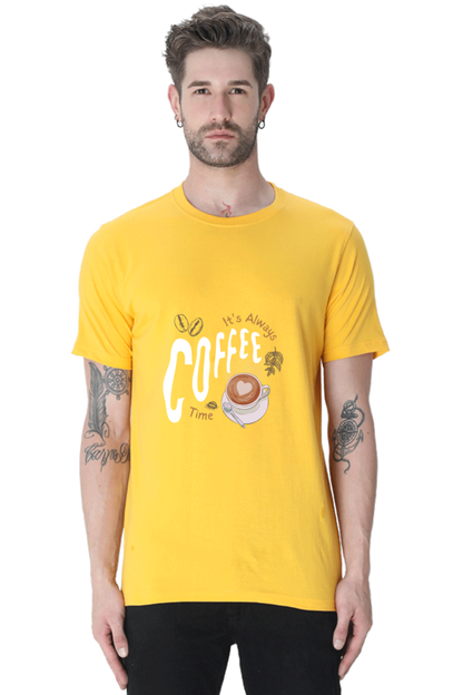 Rustic Coffee Lover T-Shirt: Black, White, and Brown