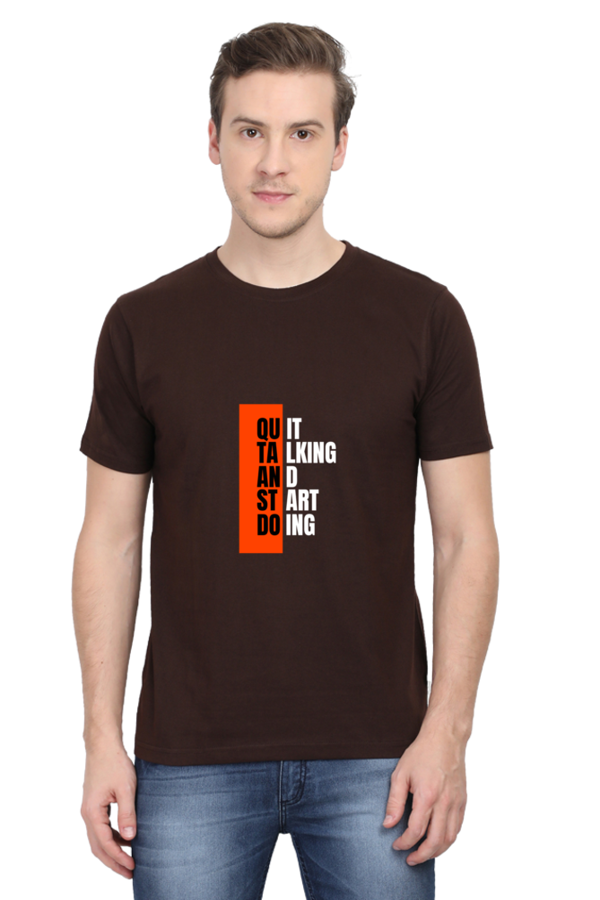 Black and Orange Typographic Inspirational Quote T-Shirt