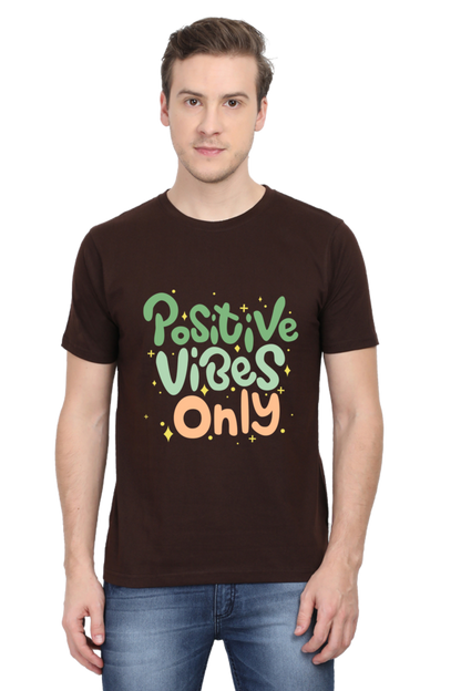 Positive vibes only t-shirt for Men's