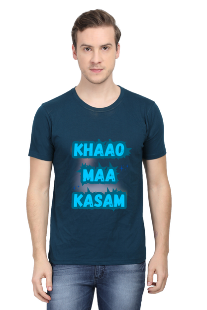 Funny Hindi T-Shirt Khao Maa Kasam - AbyaLife