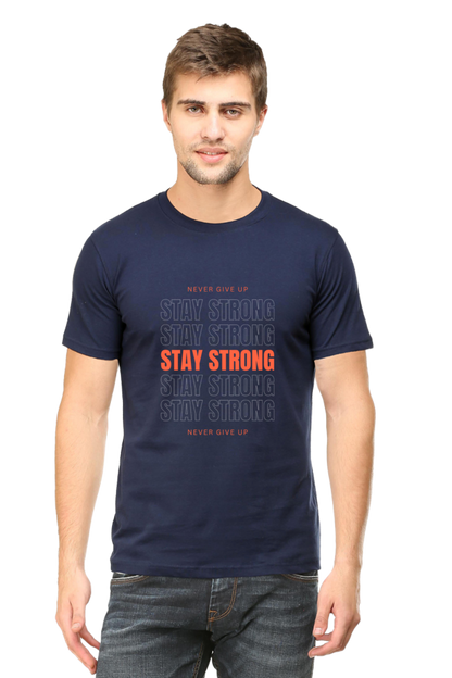 Orange and White Simple Stay Strong T-Shirt: Inspiring and Stylish