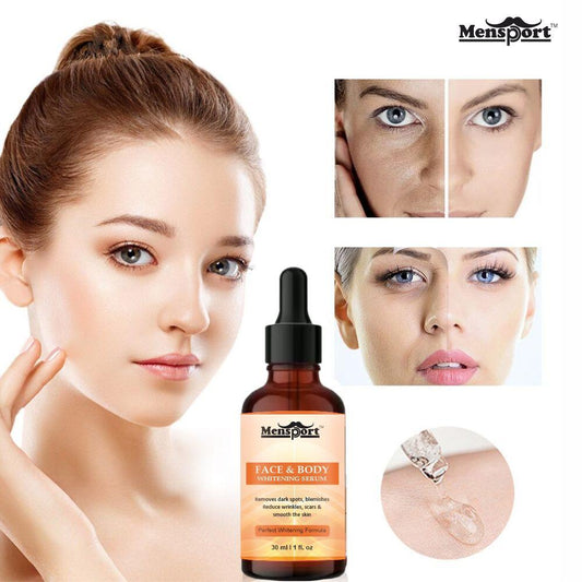 Mensport Face and Body Skin Whitening Serum Uneven tone, Reduce Dark Patches Pack of 1 of 30 ML