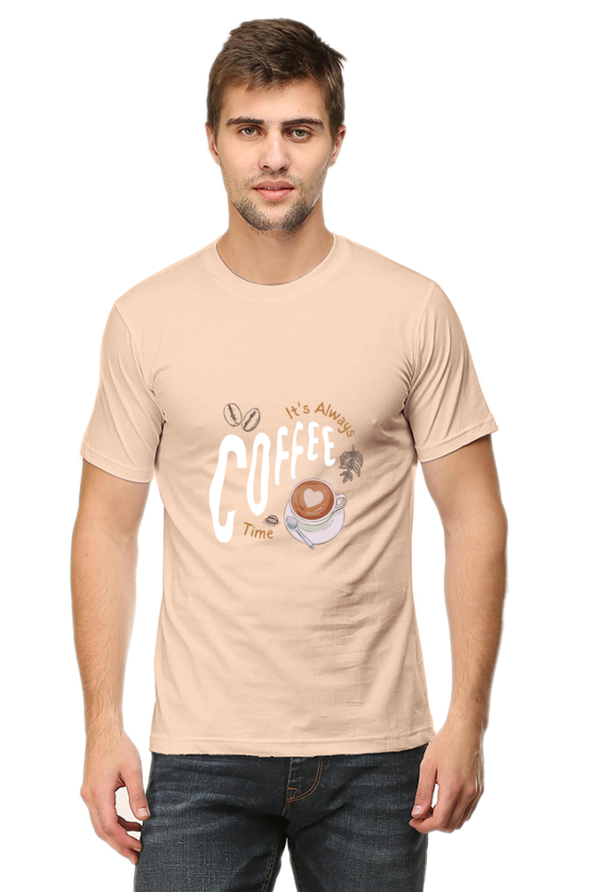 Rustic Coffee Lover T-Shirt: Black, White, and Brown