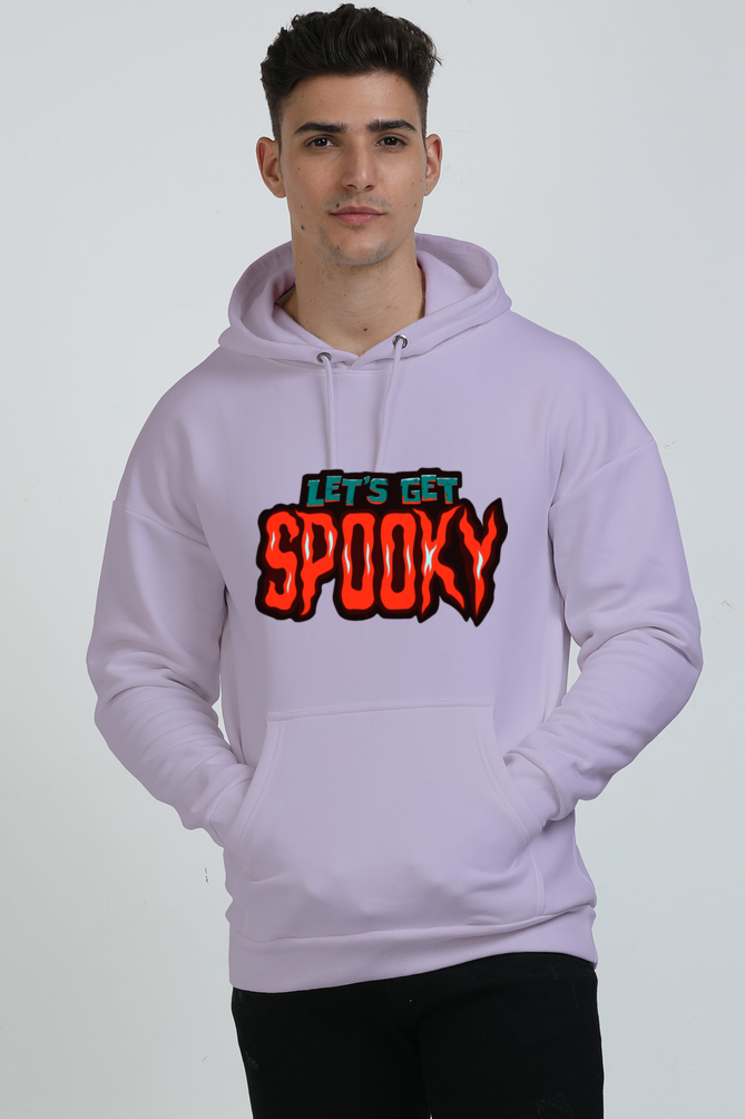 Minimalist Halloween Typography Hoodie: White Background