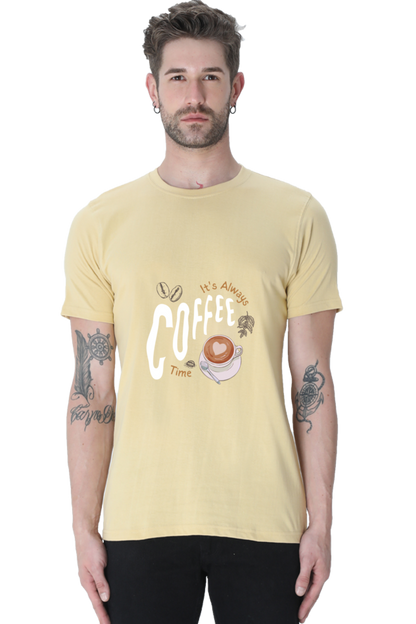 Rustic Coffee Lover T-Shirt: Black, White, and Brown