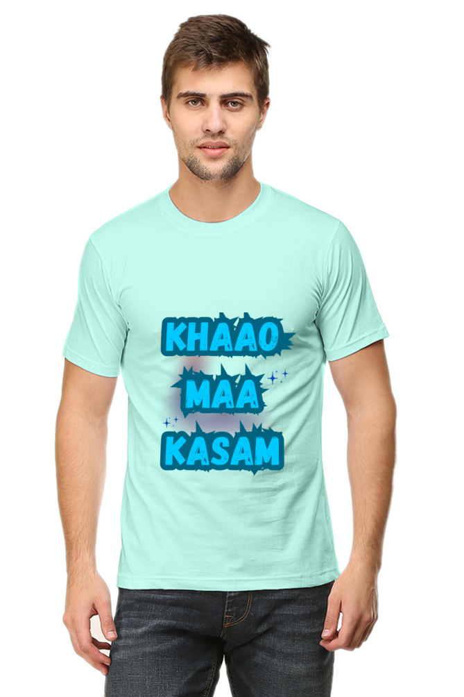 Funny Hindi T-Shirt Khao Maa Kasam