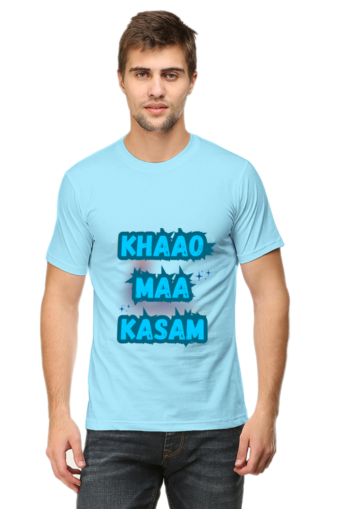 Funny Hindi T-Shirt Khao Maa Kasam - AbyaLife