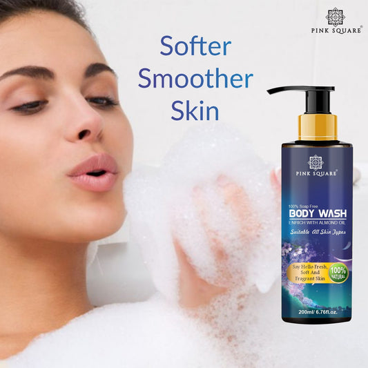 Natural Ultra Rich Body Wash Enriched With Almond and Coconut Oil - For Skin Nourishment and Moisture Care 200 ml