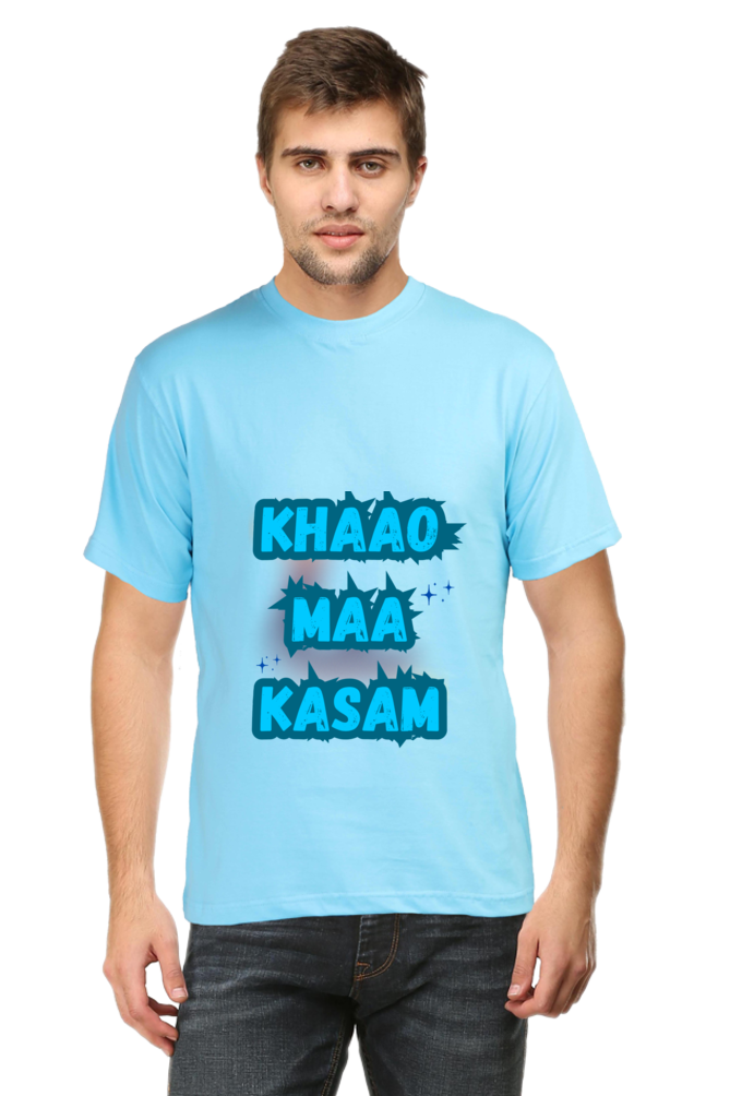 Funny Hindi T-Shirt Khao Maa Kasam - AbyaLife