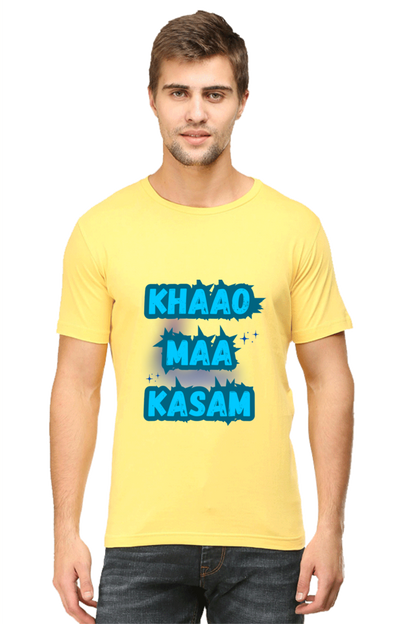 Funny Hindi T-Shirt Khao Maa Kasam