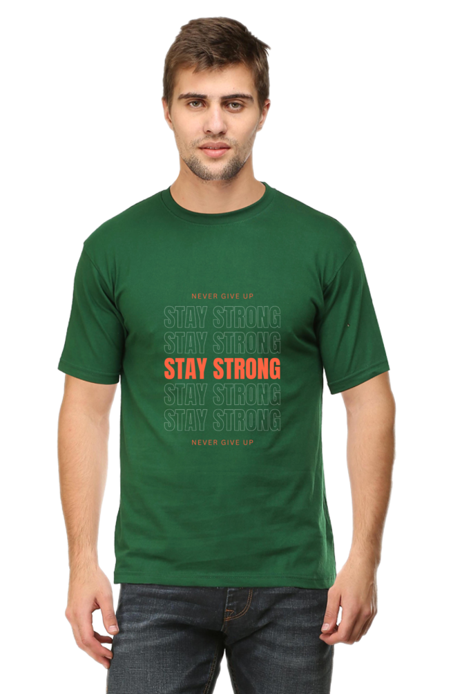 Orange and White Simple Stay Strong T-Shirt: Inspiring and Stylish