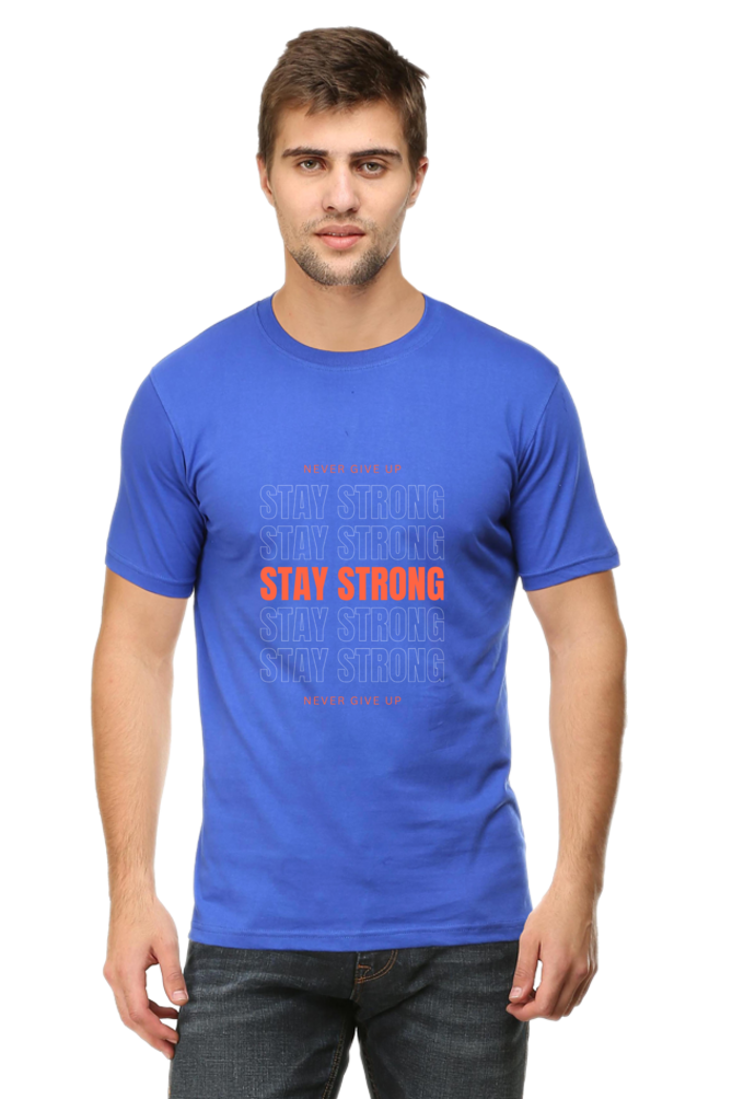 Orange and White Simple Stay Strong T-Shirt: Inspiring and Stylish