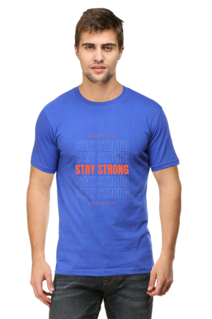 Orange and White Simple Stay Strong T-Shirt: Inspiring and Stylish