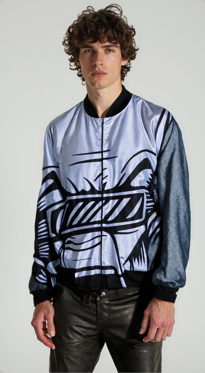 Modern Digital Print Bomber Jacket Perfect for Everyday Wear