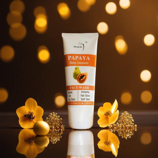 papaya face wash tube 100ml deep cleanses instantly fair glow soft skin reduces pimples by abyalife