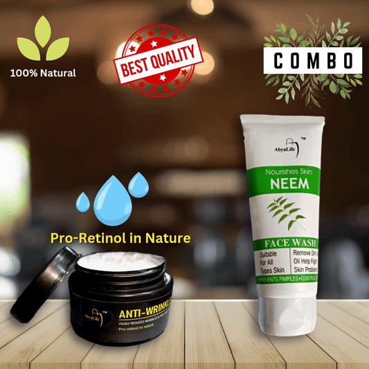 AbyaLife Combat Aging and Impurities with Our Anti-Wrinkle Cream and Neem Facewash Combo Pack - AbyaLife