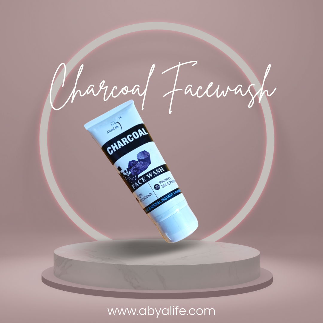 AbyaLife Charcoal Facewash 100ml - Deep Cleansing, Pore Minimizing, and Brightening for a Clear and Radiant Skin - AbyaLife